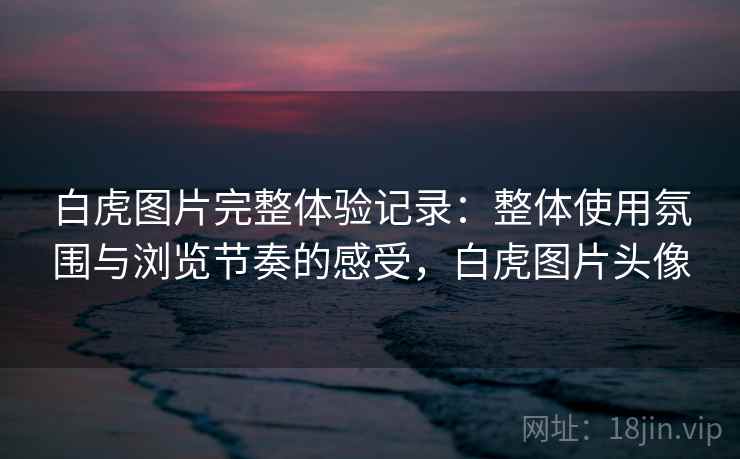 白虎图片完整体验记录:整体使用氛围与浏览节奏的感受,白虎图片头像