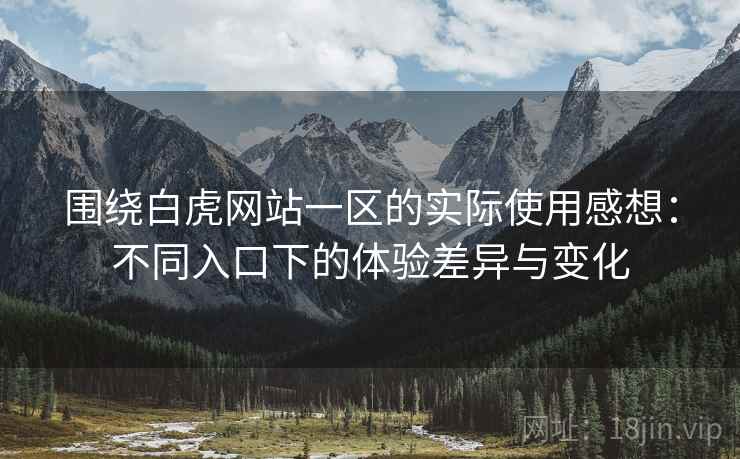 围绕白虎网站一区的实际使用感想:不同入口下的体验差异与变化