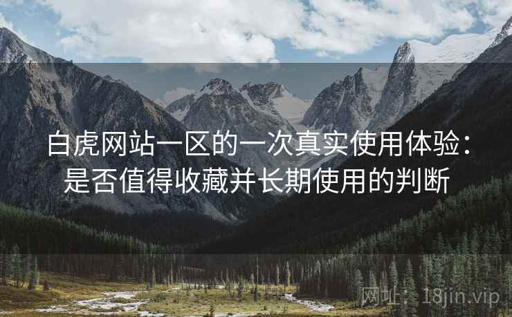 白虎网站一区的一次真实使用体验:是否值得收藏并长期使用的判断