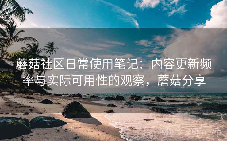 蘑菇社区日常使用笔记:内容更新频率与实际可用性的观察,蘑菇分享 第2张 蘑菇社区日常使用笔记:内容更新频率与实际可用性的观察,蘑菇分享 第2张