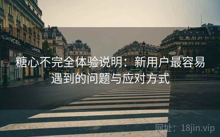 糖心不完全体验说明：新用户最容易遇到的问题与应对方式