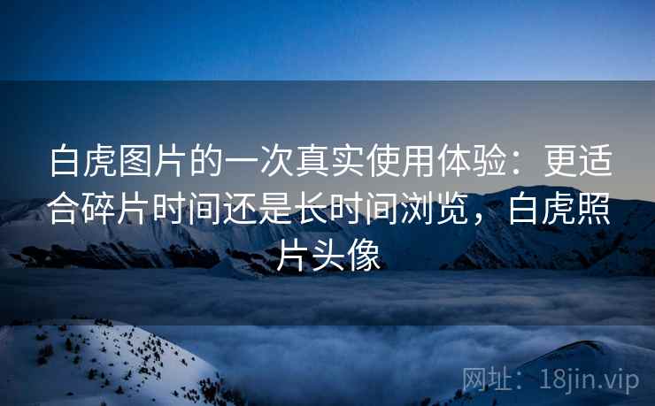 白虎图片的一次真实使用体验：更适合碎片时间还是长时间浏览，白虎照片头像