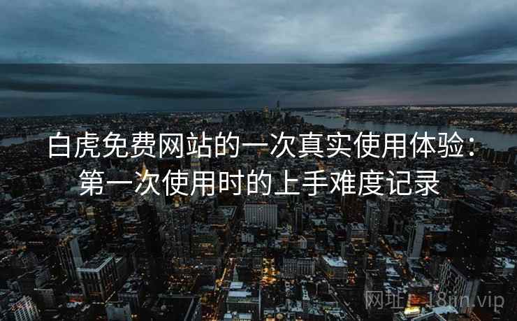 白虎免费网站的一次真实使用体验:第一次使用时的上手难度记录